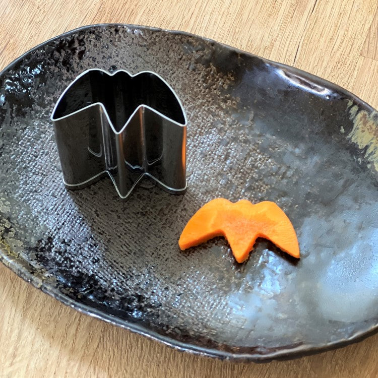 carrot cut with bamboo leaves cutter shape