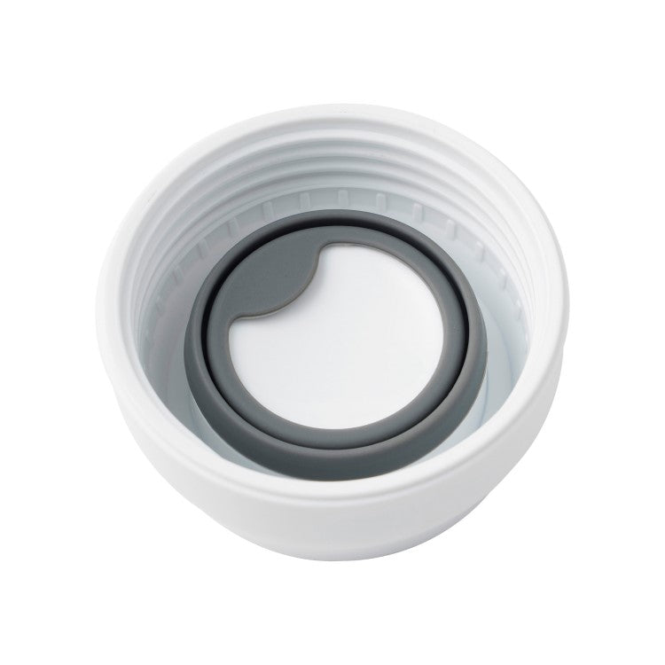 under side of the lid with silicone seal to prevent leakage allday drink bottle white 