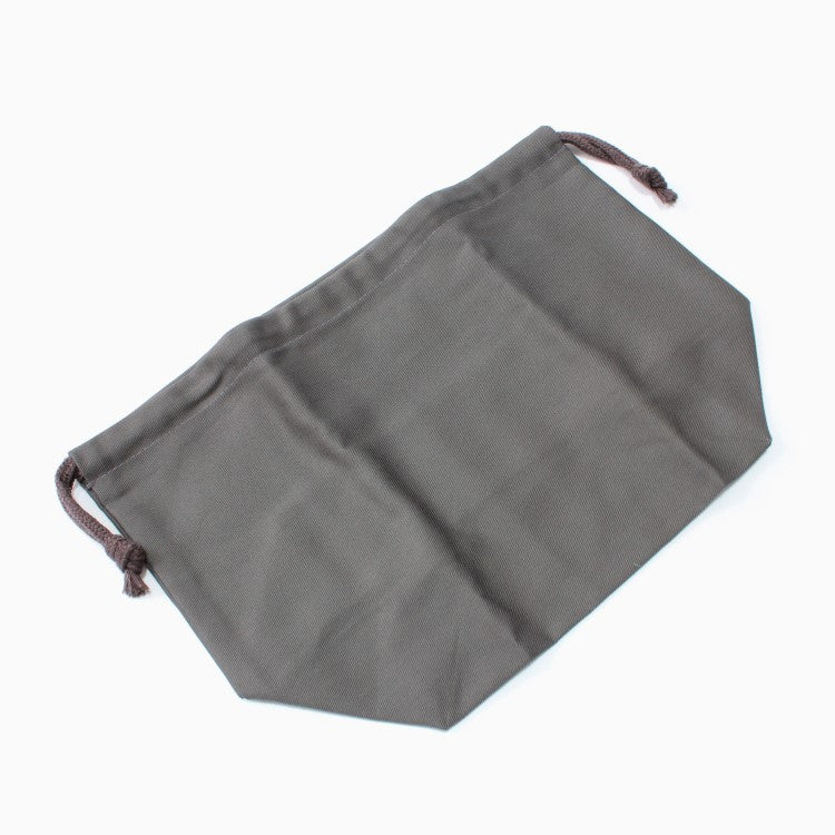 Grey bento lunch bag lay flat