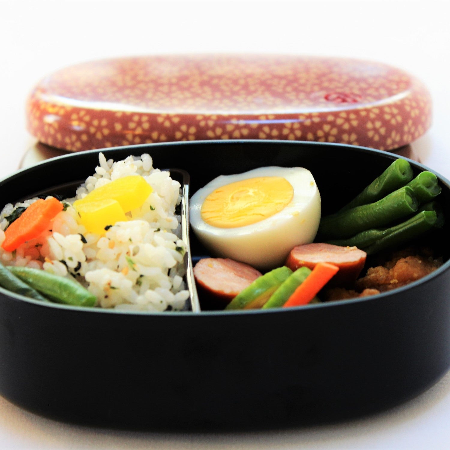 Majime Life Wagara Sakura 1 tier bento box from Japan Japanese bento boxes from Japan Made in Japan bento lunch boxes compact bento box  with food ideas