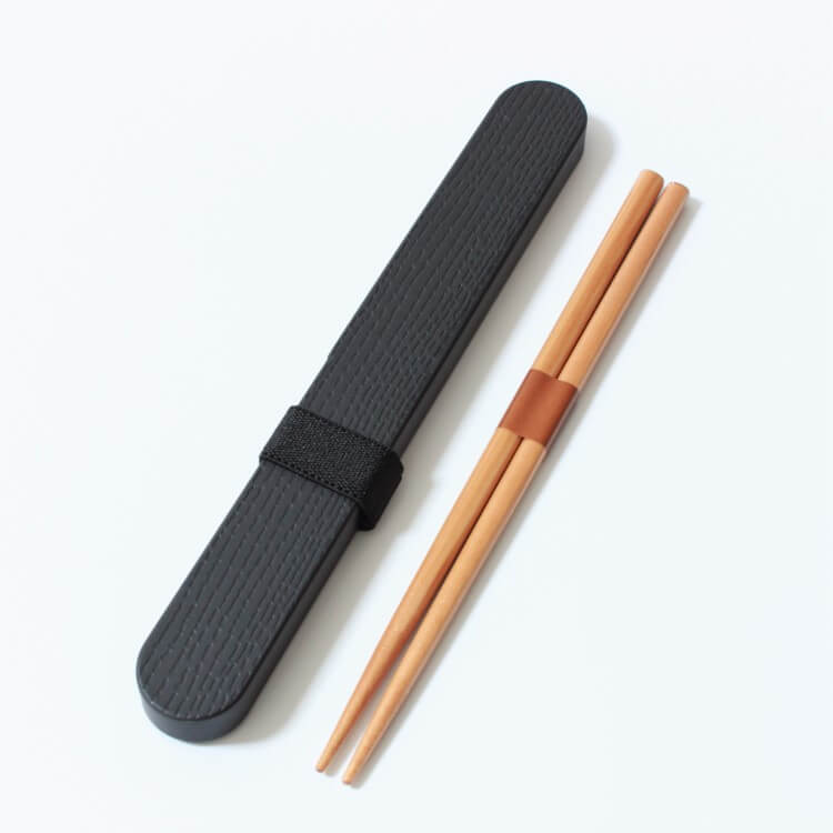 matte black nuri wappa chopsticks case set