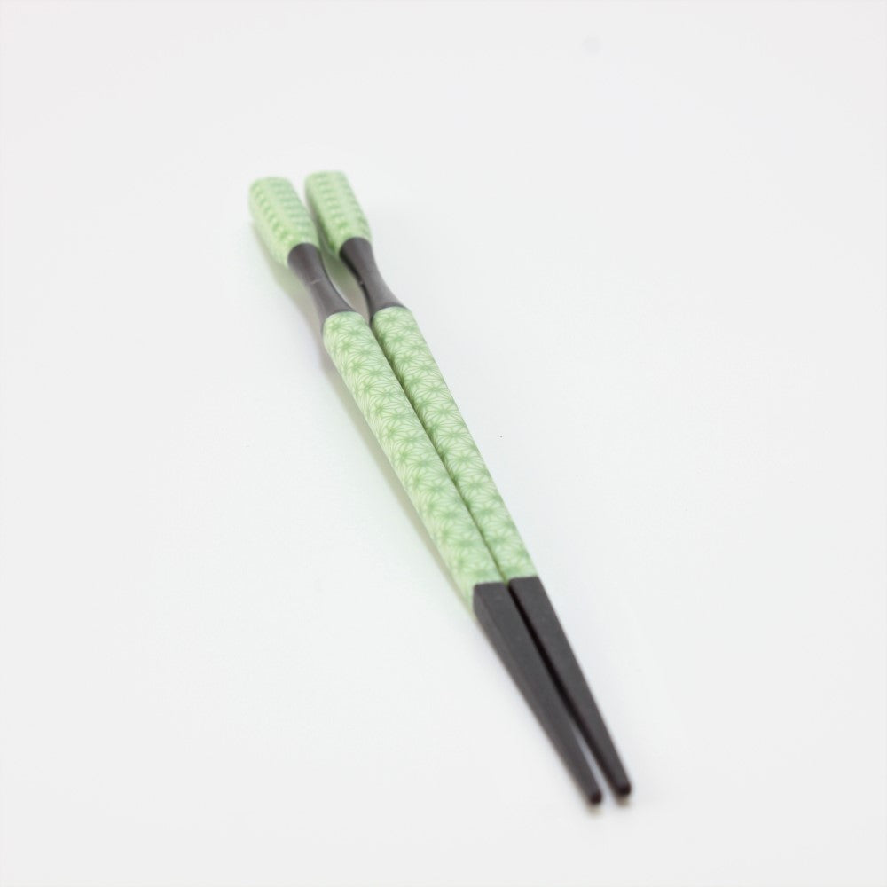 Majime Life Ohashi Collection Chopsticks Asagara Green Curved neck design made in Japan