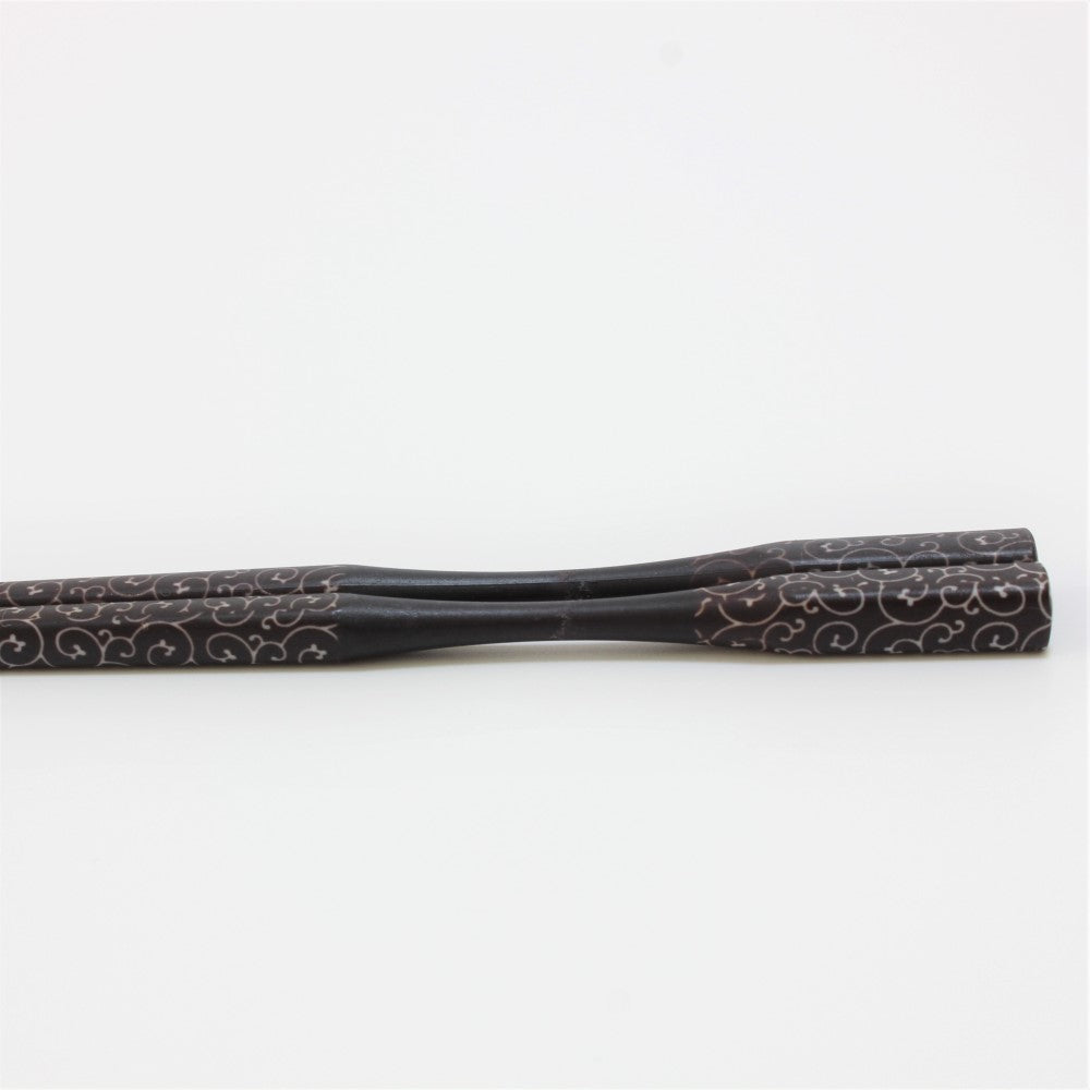 Majime Life Ohashi Collection Chopsticks Karakusa Iron Navy Blue curved necks for comfortable grip