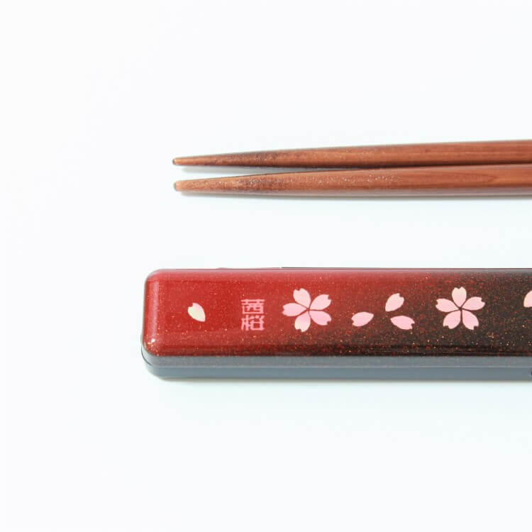 Sakura Crimson Chopsticks Case Set