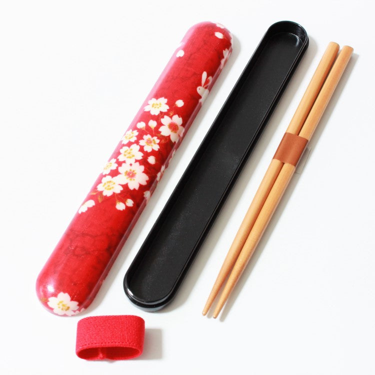 Disassembled chopsticks case with chopsticks