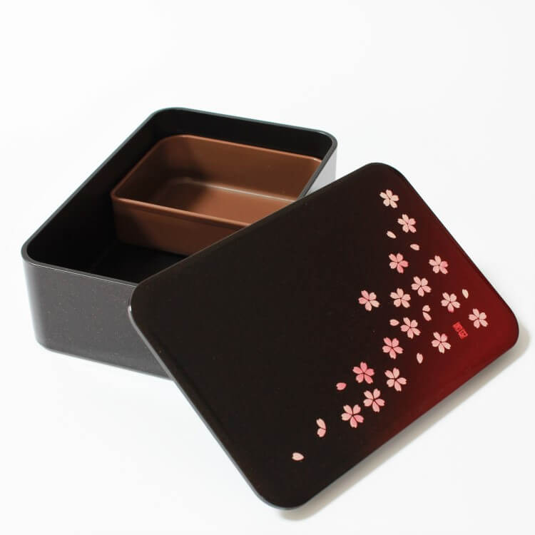 lid leaning again sakura crimson bento box